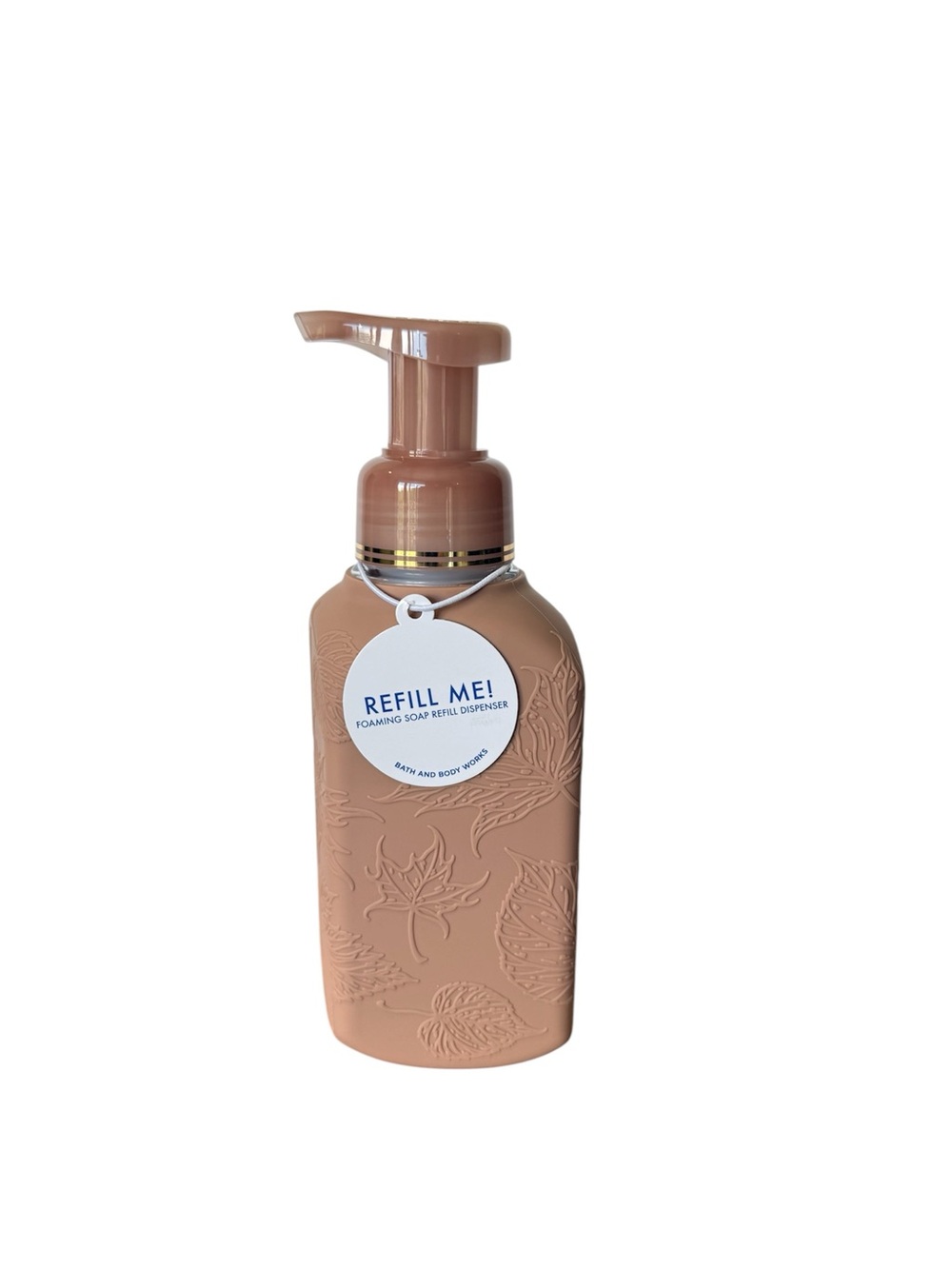 Bath Body Works Brown Leaves (Silicone Casing) Glass Foaming Hand Soap Dispenser
